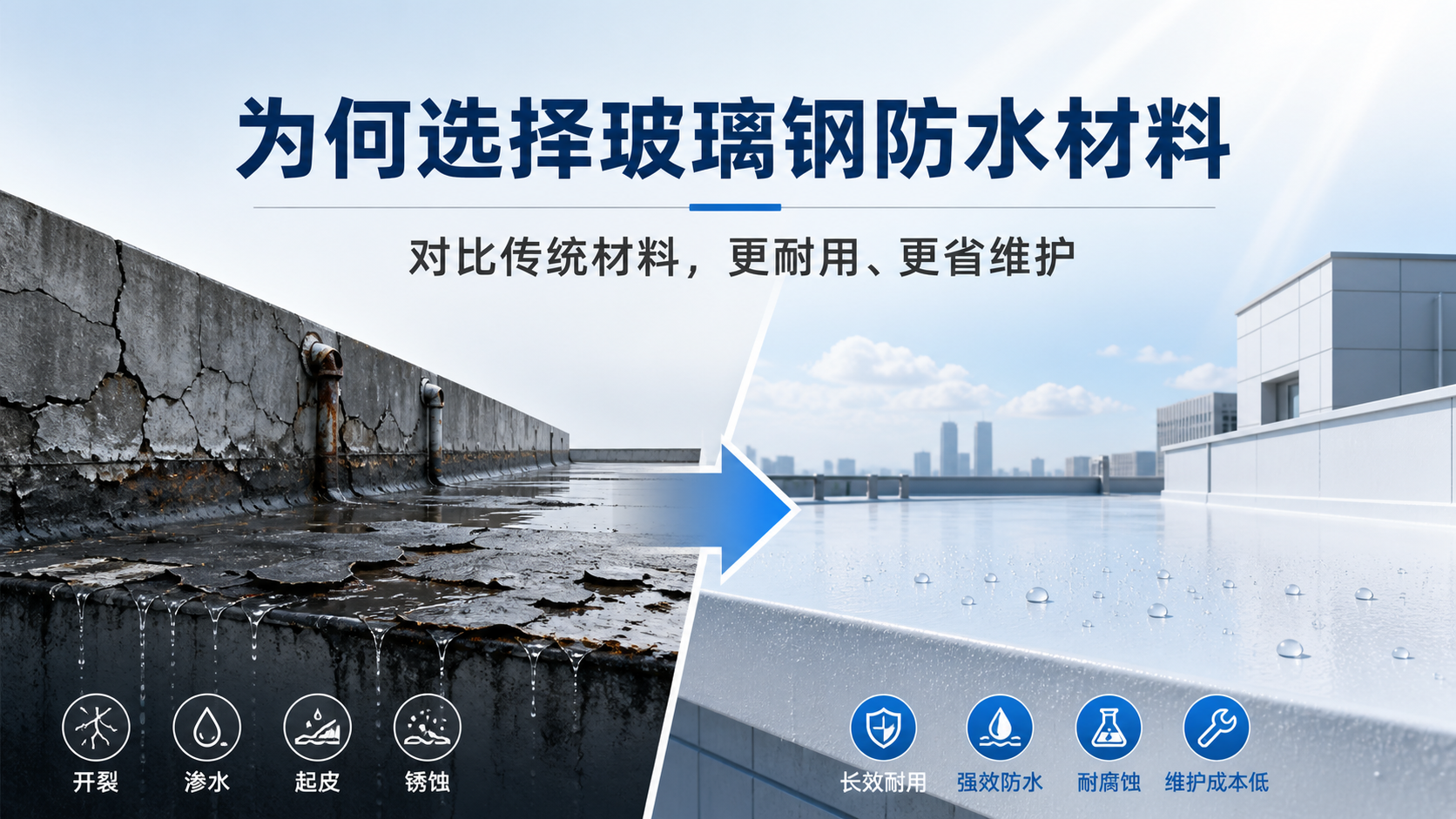 在汉中,为何选择玻璃钢防水材料而非传统材料