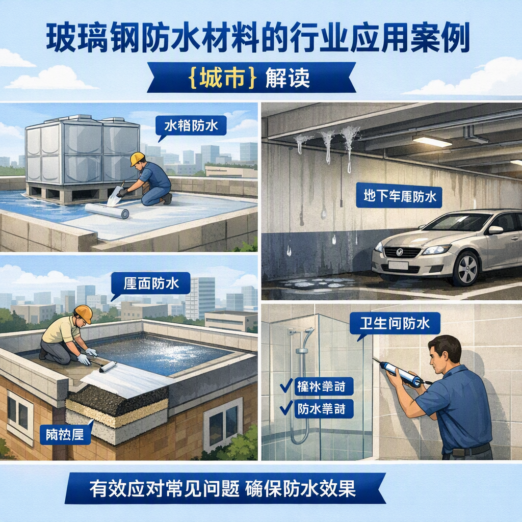玻璃钢防水材料的行业应用案例，汉中解读